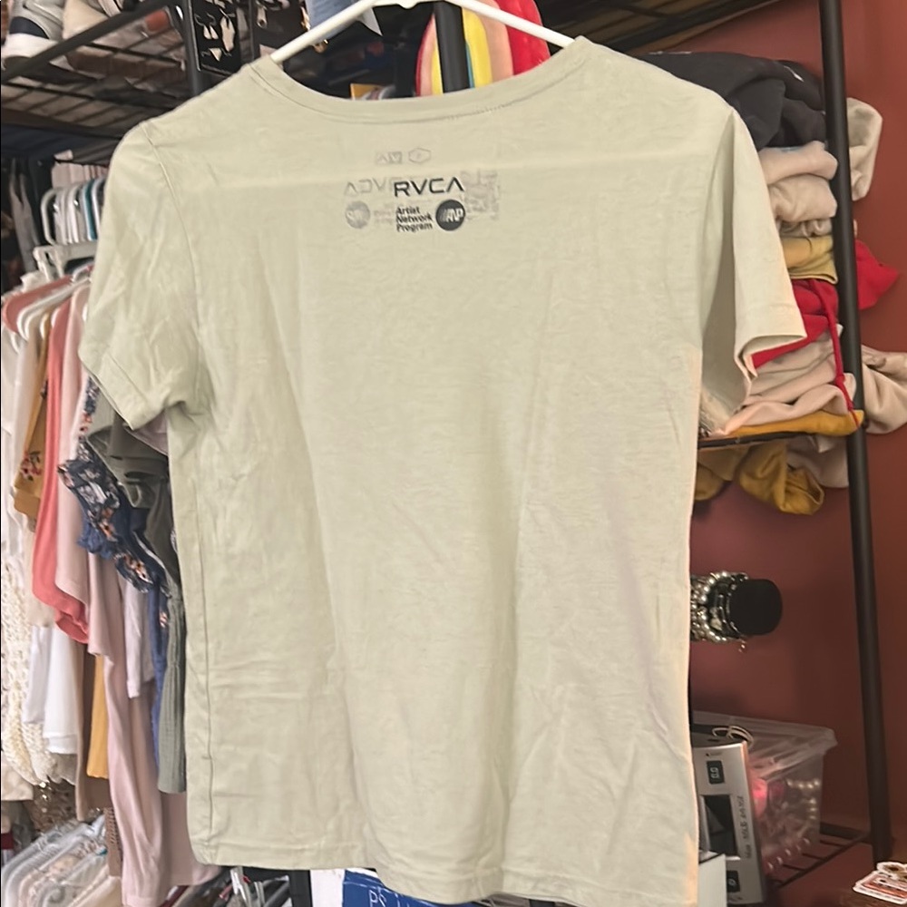 RVCA Light Green Short Sleeve Graphic Tee - Picture 4 of 5